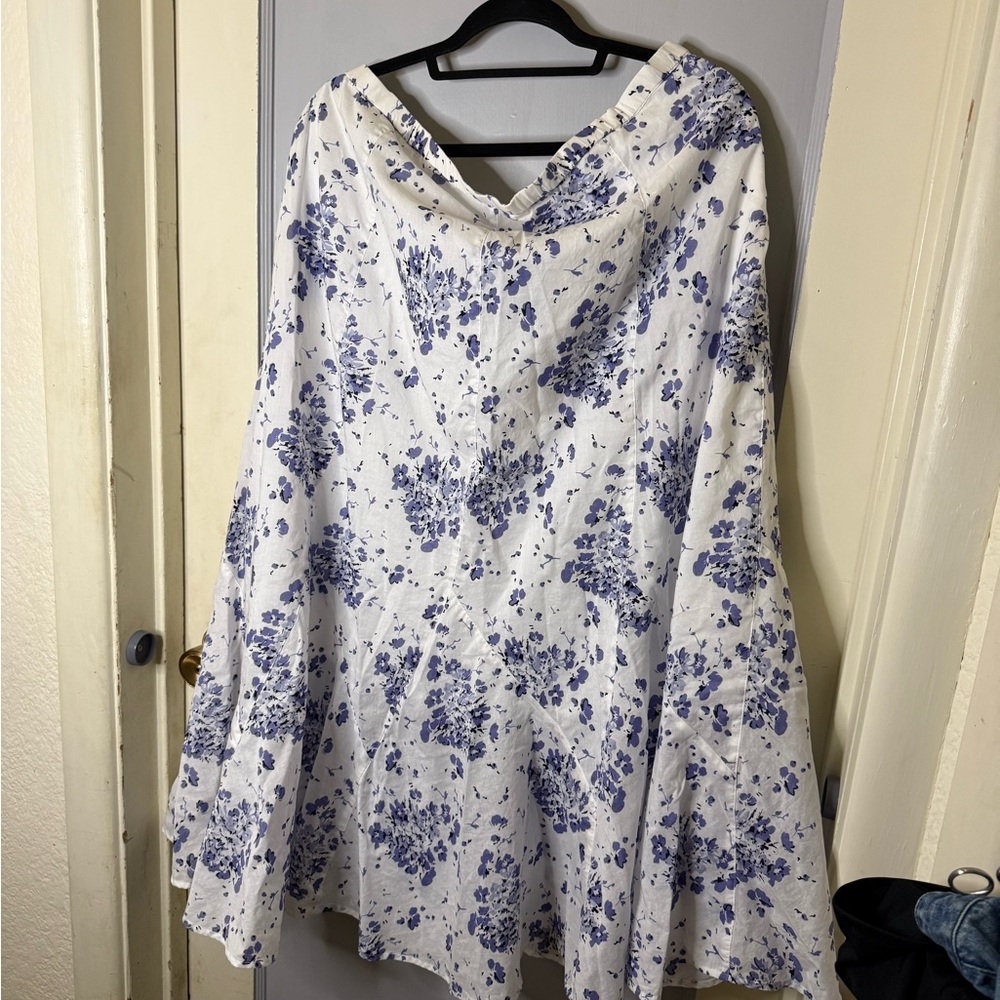 Stetson White and Purple spring Floral maxi skirt XL